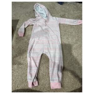 Carter's One Piece Hooded Girls Zip Up Outfit Baby Girls Size 24 Months Winter